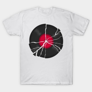 Cracked LP Vinyl Record T-Shirt